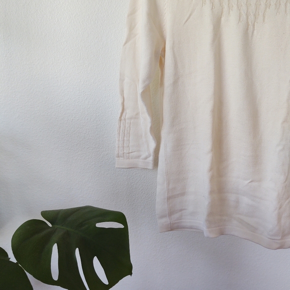 H&M Ivory Quarter Sleeve Top - Picture 5 of 5